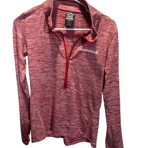 Pink Victorias Secret Ultimate Arkansas 1/4 Zip Pullover S Heather Red